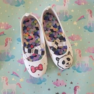 Size 9 Handpainted Panda Shoes